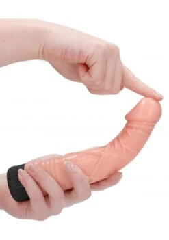 8" Ribbed Realistic Dildo Vibe - Flesh -Sex Shop 8 ribbed realistic dildo vibe flesh 3