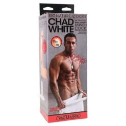 Chad White 8.5 Inch ULTRASKYN Cock With Removable Vac-U-Lock Suction Cup -Sex Shop chad white 8 5 inch ultraskyn cock with removable vac u lock suction cup 2