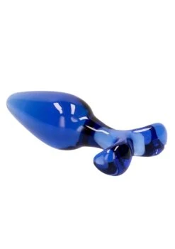 CHRYSTALINO Expert Glass Butt Plug - Blue -Sex Shop chrystalino expert glass butt plug blue 2