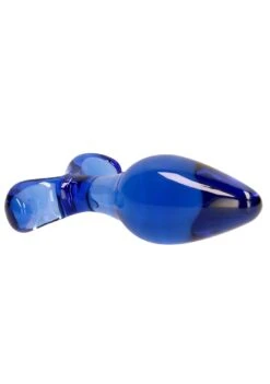 CHRYSTALINO Expert Glass Butt Plug - Blue -Sex Shop chrystalino expert glass butt plug blue 3