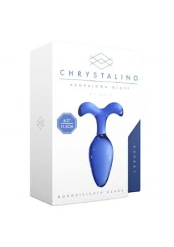CHRYSTALINO Expert Glass Butt Plug - Blue -Sex Shop chrystalino expert glass butt plug blue 5