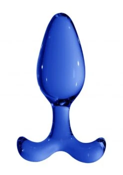 CHRYSTALINO Expert Glass Butt Plug - Blue -Sex Shop chrystalino expert glass butt plug blue 6