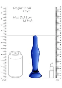 CHRYSTALINO Flask Anal Dildo - Blue -Sex Shop chrystalino flask anal dildo blue 4