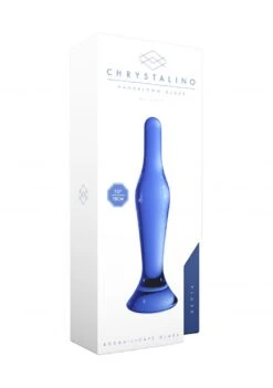 CHRYSTALINO Flask Anal Dildo - Blue -Sex Shop chrystalino flask anal dildo blue 5