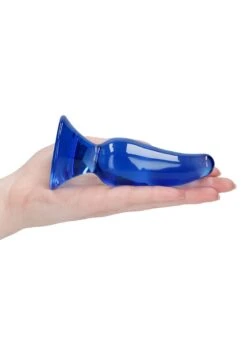 CHRYSTALINO Genius Glass Butt Plug - Blue