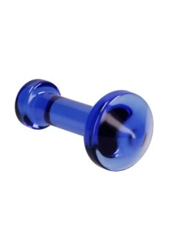 CHRYSTALINO Massage Glass Dildo - Blue -Sex Shop chrystalino massage glass dildo blue 3