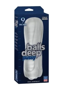 Doc Johnson Balls Deep - ULTRASKYN 9 Inch Stroker - Pussy - White