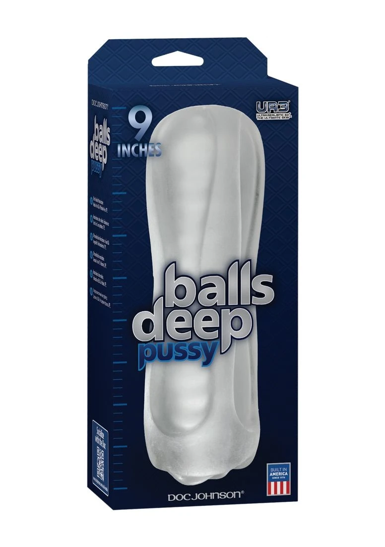 Doc Johnson Balls Deep - ULTRASKYN 9 Inch Stroker - Pussy - White 1 Doc Johnson Balls Deep - ULTRASKYN 9 Inch Stroker - Pussy - White