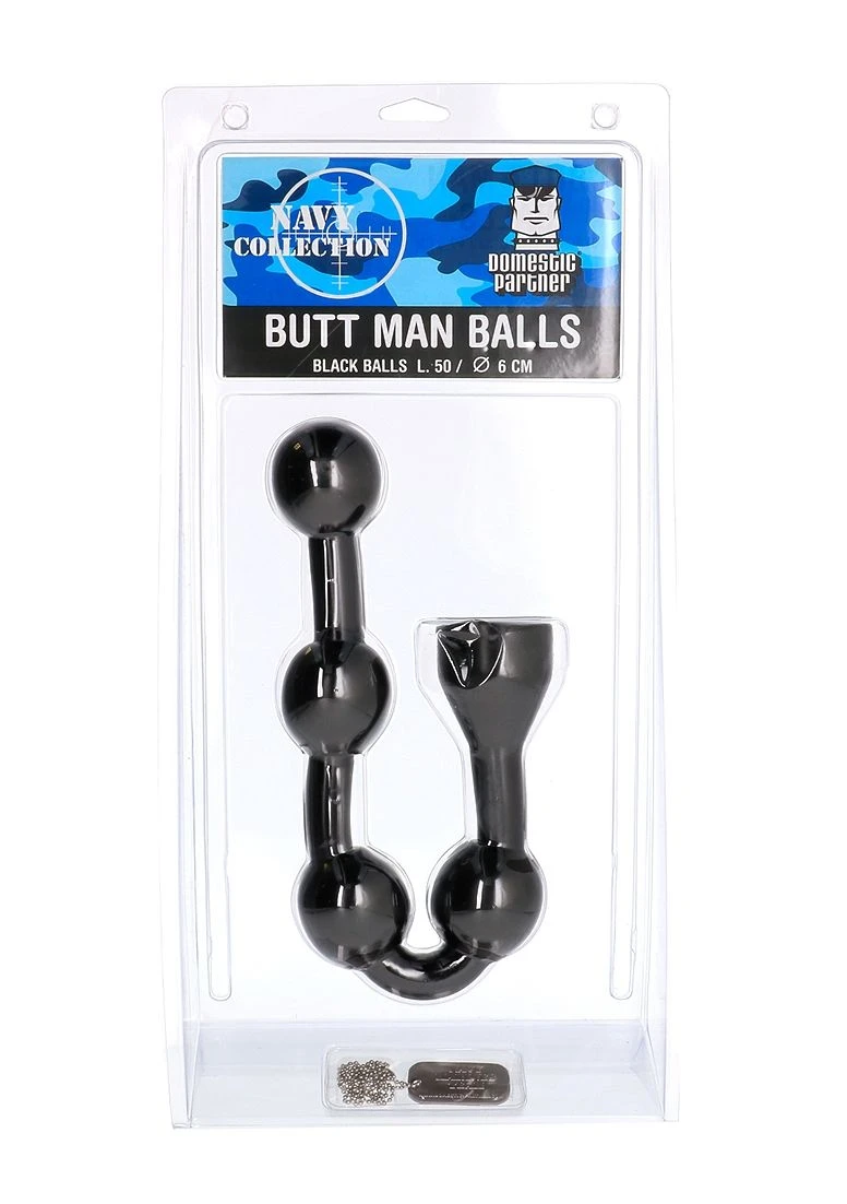 Domestic Partner Butt Man Anal Balls - Black 1 Domestic Partner Butt Man Anal Balls - Black