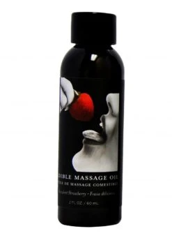 Earthly Body Strawberry Edible Massage Oil - 2oz / 60ml