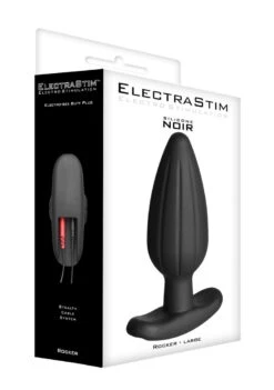ElectraStim Silicone Noir Rocker Butt Plug - Large -Sex Shop electrastim silicone noir rocker butt plug large 3