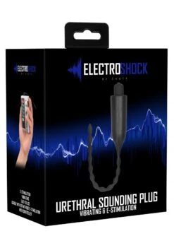 ElectroShock E-Stimulation Vibrating Urethral Sounding Plug - Black -Sex Shop electroshock e stimulation vibrating urethral sounding plug black 10