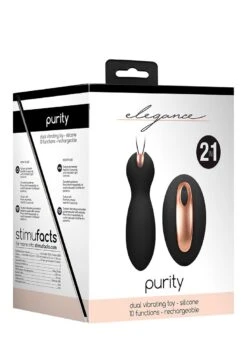 Elegance Dual Vibrating Bullet Purity -Sex Shop elegance dual vibrating bullet purity 13