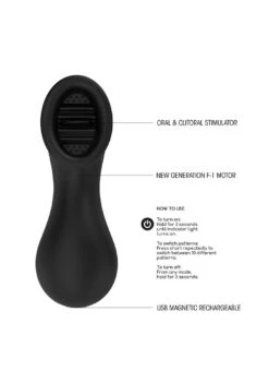 Elegance Oral Clitoral Stimulator - Dreamy - Black