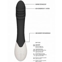 Frenzy Rechargeable Heating G-Spot Vibrator-Black -Sex Shop frenzy rechargeable heating g spot vibrator black 2