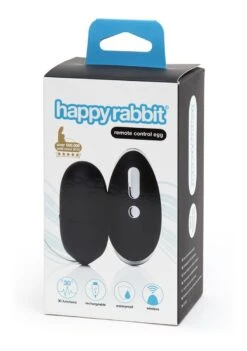 Happy Rabbit Remote Control Love Egg - Black