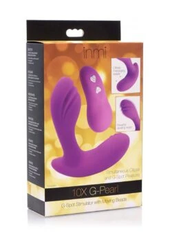 Inmi 10X G-Pearl G-Spot Stimulator With Moving Beads - Purple