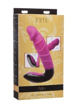 Inmi Rotating Silicone Vibrator Dildo - Pink