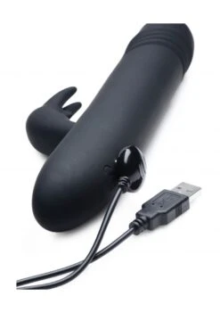 Inmi Royal Rabbits Bunny Thrust 10X Thrusting Rabbit Vibrator - Black -Sex Shop inmi royal rabbits bunny thrust 10x thrusting rabbit vibrator black 4