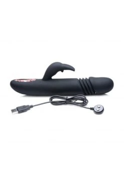 Inmi Royal Rabbits Bunny Thrust 10X Thrusting Rabbit Vibrator - Black -Sex Shop inmi royal rabbits bunny thrust 10x thrusting rabbit vibrator black 6