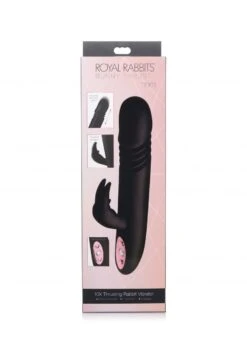Inmi Royal Rabbits Bunny Thrust 10X Thrusting Rabbit Vibrator - Black -Sex Shop inmi royal rabbits bunny thrust 10x thrusting rabbit vibrator black 7