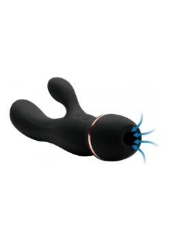 Inmi Shegasm Supreme 3 In 1 Silicone Suction Rabbit Vibe - Black