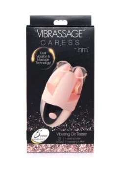 Inmi Vibrassage Caress Vibrating Clit Teaser - Pink