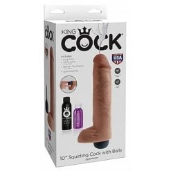 King Cock 10 Inch Squirting Cock With Balls -Sex Shop king cock 10 inch squirting cock with balls 2