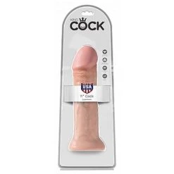 King Cock 11 Inch Dildo With Suction Cup-Flesh