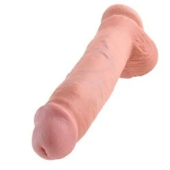 King Cock 11 Inch Realistic Dildo With Balls & Suction Cup-Flesh -Sex Shop king cock 11 inch realistic dildo with balls suction cup flesh 2