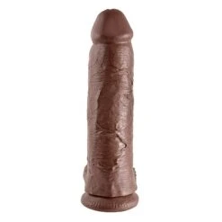 King Cock 12 Inch Realistic Dildo With Balls -Brown