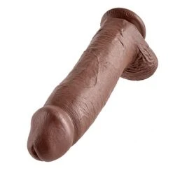 King Cock 12 Inch Realistic Dildo With Balls -Brown -Sex Shop king cock 12 inch realistic dildo with balls brown 3