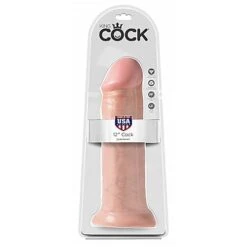 King Cock 12 Inch Realistic Dildo With Suction Cup-Flesh