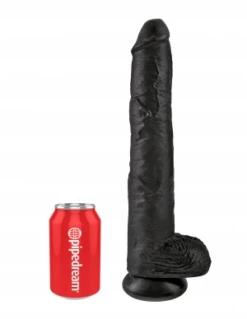 King Cock 14" Cock With Balls - Black