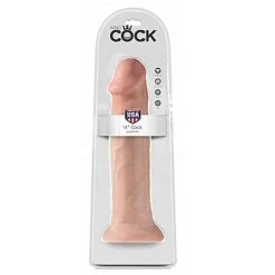 King Cock 14 Inch Realistic Dildo With Suction Cup-Flesh
