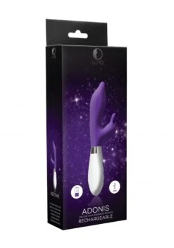 Luna Adonis Rechargeable Rabbit Vibrator - Purple -Sex Shop luna adonis rechargeable rabbit vibrator purple 7