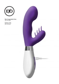 Luna Ares Rechargeable Rabbit Vibrator - Purple -Sex Shop luna ares rechargeable rabbit vibrator purple 3