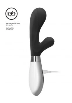 Luna Artemis Rechargeable Classic Rabbit Vibrator - Black -Sex Shop luna artemis rechargeable classic rabbit vibrator black 3