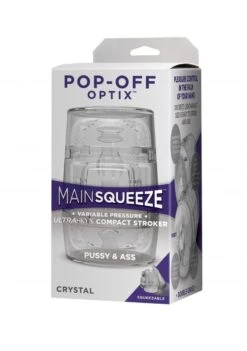 Main Squeeze™ Pop-Off Optix Masturbator - Crystal