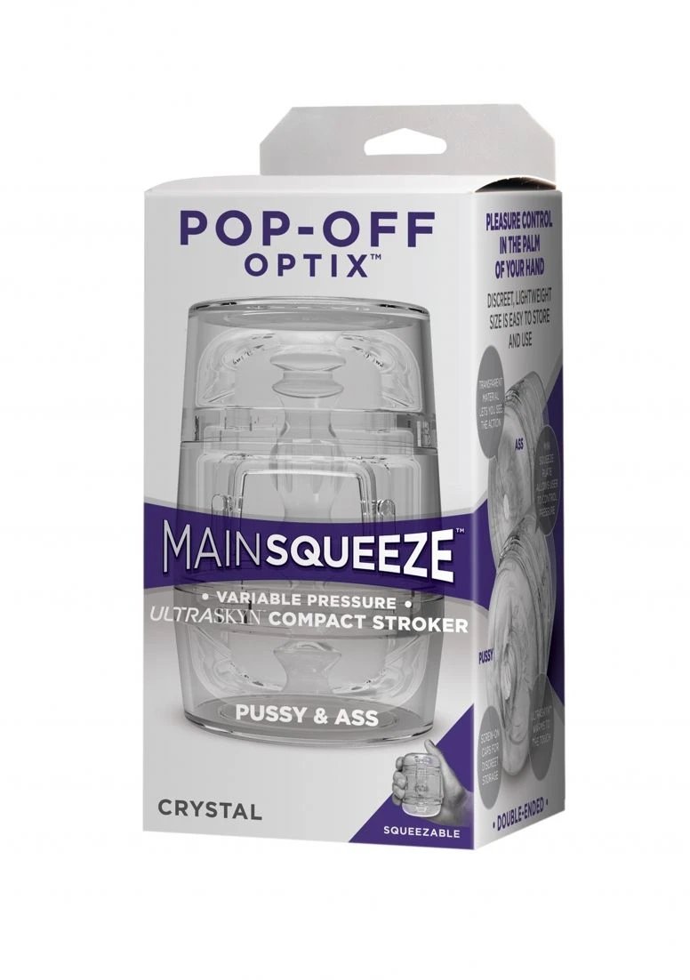 Main Squeeze™ Pop-Off Optix Masturbator - Crystal 1 Main Squeeze™ Pop-Off Optix Masturbator - Crystal