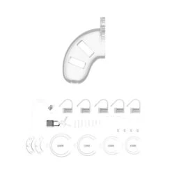 Man|Cage Model 10 Chasity Device 3.5 Inch Cock Cage With Plug -Sex Shop man cage model 10 chasity device 3 5 inch cock cage with plug 2