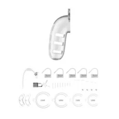 Man|Cage Model 12 Chasity 5.5 Inch Cock Cage With Plug -Sex Shop man cage model 12 chasity 5 5 inch cock cage with plug 3