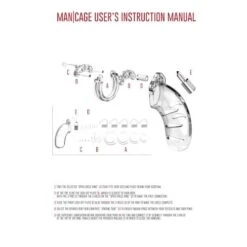 Man|Cage Model 13 Chastity Device 2.5 Inch Cock Cage-Clear -Sex Shop man cage model 13 chastity device 2 5 inch cock cage clear 3