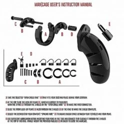 ManCage Model 03 Chastity Cock Cage Device 4.5 Inches -Sex Shop mancage model 03 chastity cock cage device 4 5 inches 2