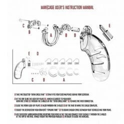 ManCage Model 03 Chastity Cock Cage Device 4.5 Inches-Clear