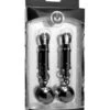 Master Series Black Bomber Nipple Clamps With Ball Weights