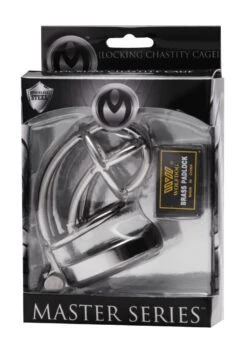 Master Series Captus Stainless Steel Locking Chastity Cage