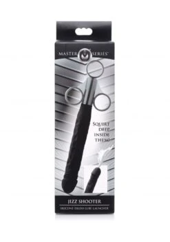 Master Series Jizz Shooter Silicone Dildo Lube Launcher - Black