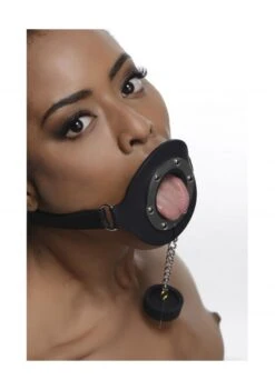 Master Series Pie Hole Silicone Feeding Gag - Black -Sex Shop master series pie hole silicone feeding gag black 14
