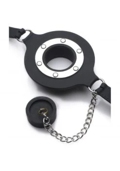 Master Series Pie Hole Silicone Feeding Gag - Black -Sex Shop master series pie hole silicone feeding gag black 6